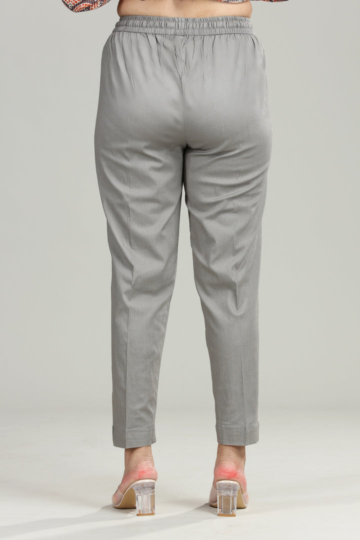 Light Gray Cotton Lycra Pant