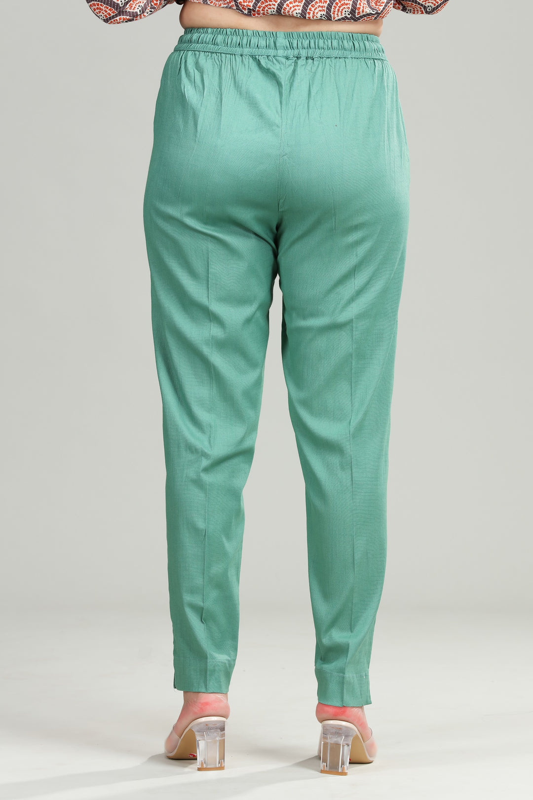 Rama Green Cotton Lycra Pant