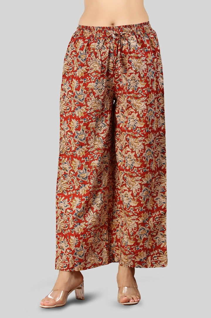 Maroon Jaipuri Cotton Printed Pant