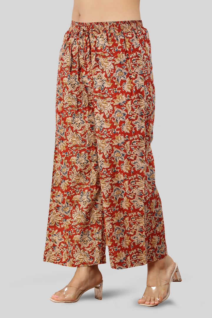 Maroon Jaipuri Cotton Printed Pant