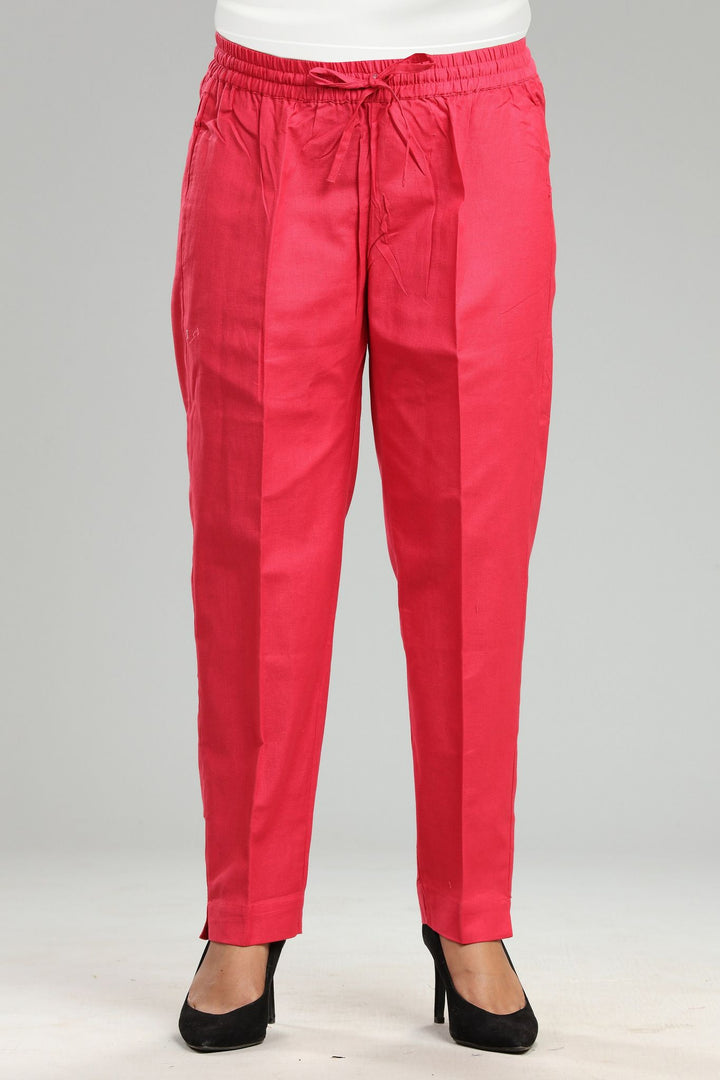 Pink Cotton Pant for women