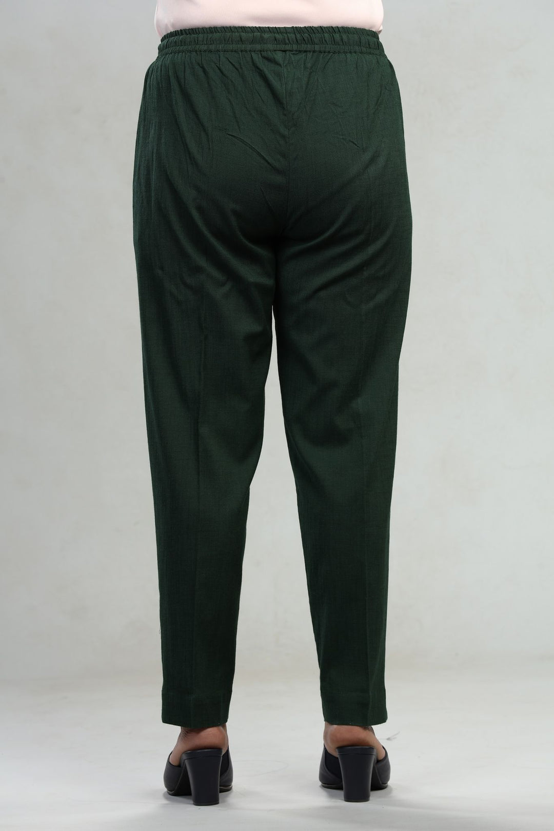 Bottle Green Cotton Lycra Pant