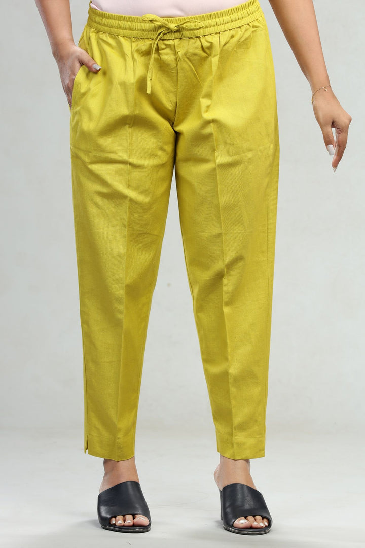 Neon Green Cotton Pant