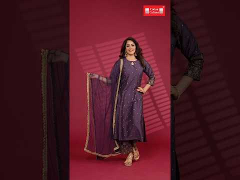 Light Purple PolySilk Straight Kurta Pant Suit Sets