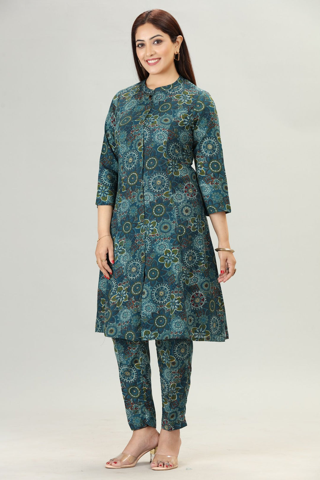 Tanmayi Dark Green Rayon Kurta & Pant Set